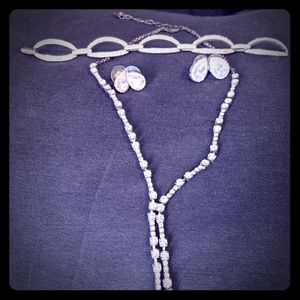 Bridal, formal jewelry set, Swarovski earrings!